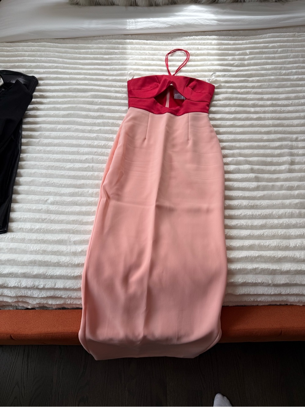 Strapless Two-Tone Pink Maxi Dress